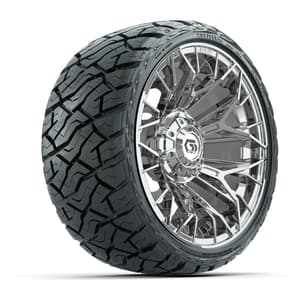 GTW Stellar Chrome 14 in Wheels with 205/35-R14 Maverick Low-Profile All-Terrain Tires – Full Set
