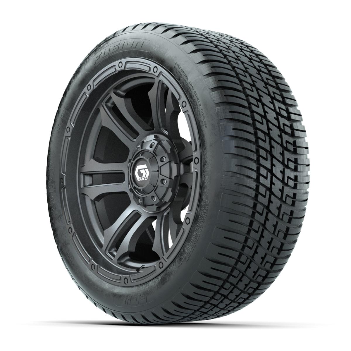 GTW® Shogun Gunmetal 14 in Wheels with 205/30-14 Fusion Street Tires – Full Set