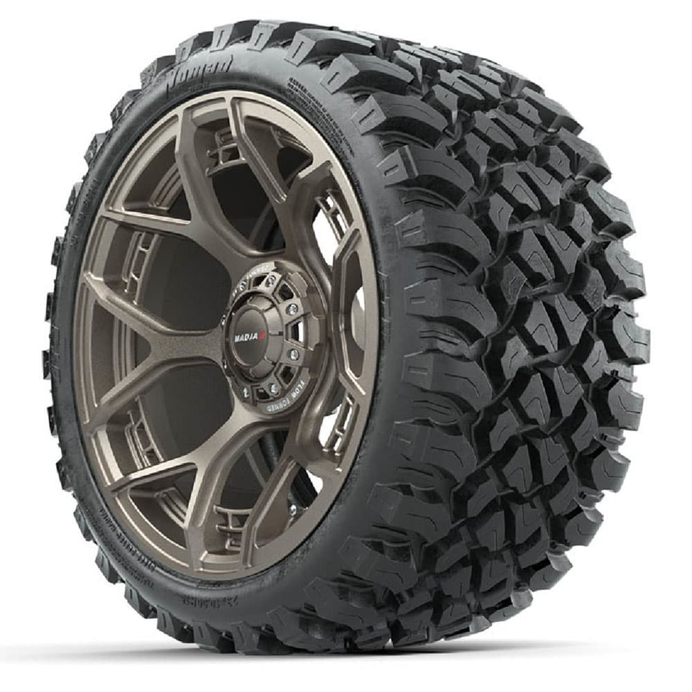 Set of (4) 15&quot; MadJax&reg; Flow Form Evolution Matte Bronze Wheels with GTW&reg; Nomad Off Road Tires