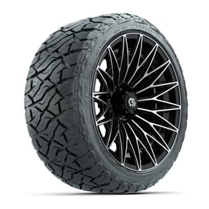 GTW&reg; Blur Black/Machined 16 in Wheels with 225/40-R16 Maverick Hybrid Tires - Full Set