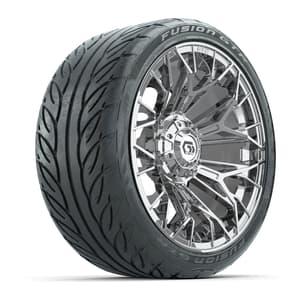 Set of (4) 15 in GTW® Stellar Chrome Wheels with 215/40-R15 Fusion GTR Street Tires