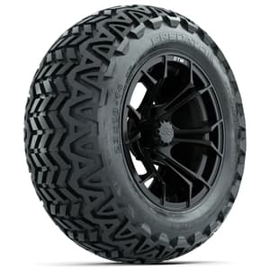 GTW Spyder Matte Black 14 in Wheels with 23x10-14 GTW Predator All-Terrain Tires – Full Set