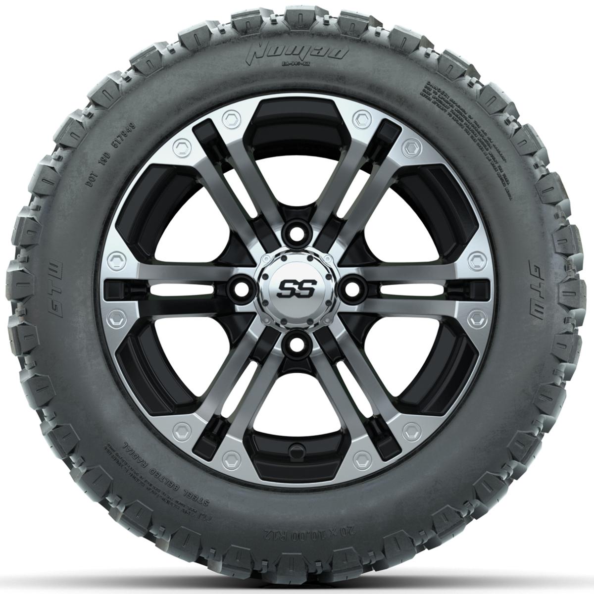 Set of (4) 12 in GTW Specter Wheels with 20x10-R12 GTW Nomad All-Terrain Tires