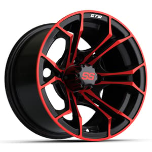 12&Prime; GTW&reg; Spyder Black with Red Accents Wheel