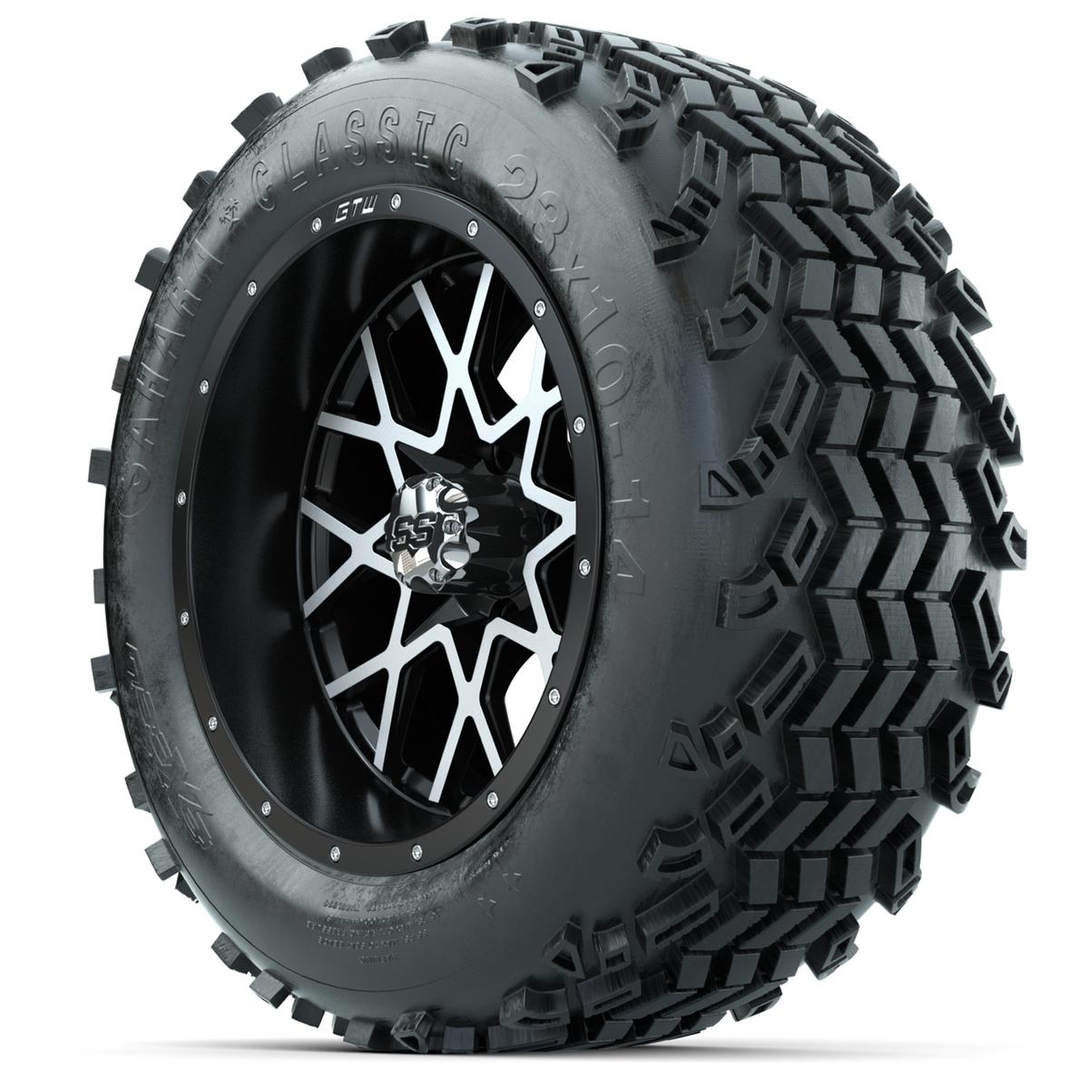Set of (4) 14 in GTW Vortex Wheels with 23x10-14 Sahara Classic All-Terrain Tires