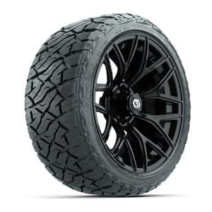 GTW&reg; Monaco Gloss Black 16 in Wheels with 225/40-R16 Maverick Hybrid Tires - Full Set