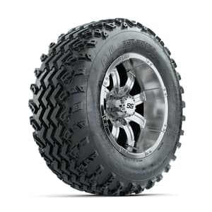 GTW Tempest Chrome 12 in Wheels with 23x10.00-12 Rogue All Terrain Tires – Full Set