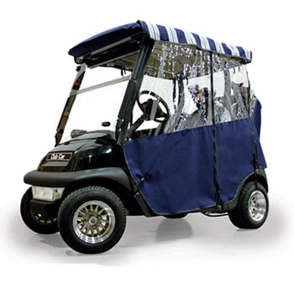 Navy Sunbrella 3-Sided Custom Over-The-Top Enclosure - Fits EZGO TXT 1994-Up