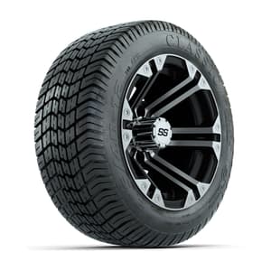 12” GTW Specter Black and Machined Wheels with Excel Lo-Pro Street Tires – Set of 4