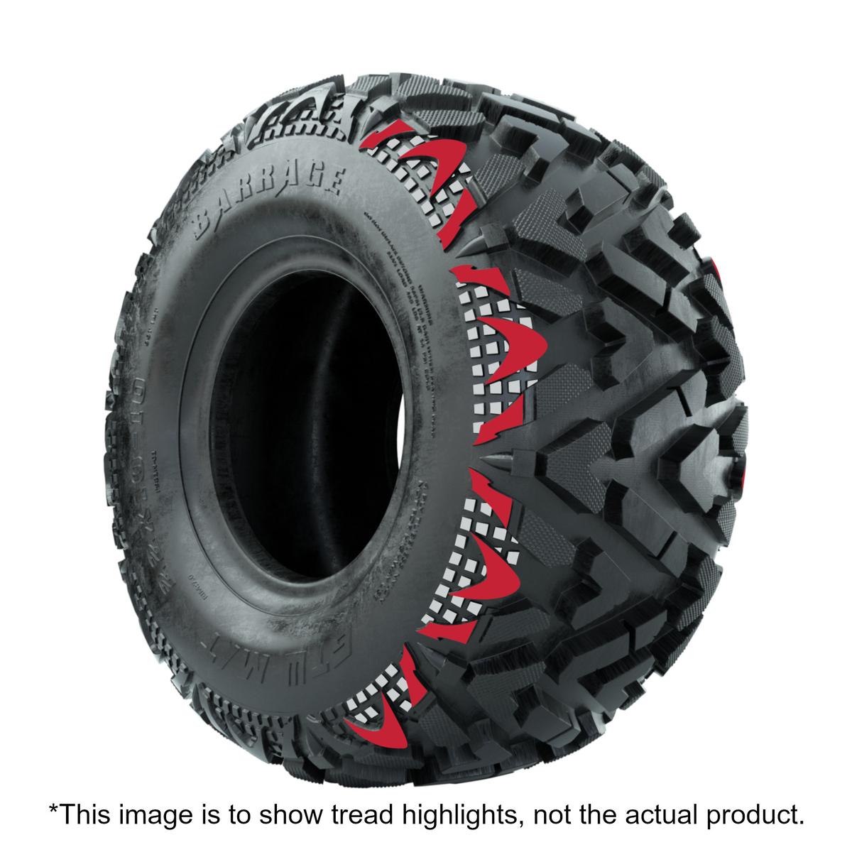 GTW Spyder Matte Black 10 in Wheels with 22x10-10 Barrage Mud Tires – Full Set