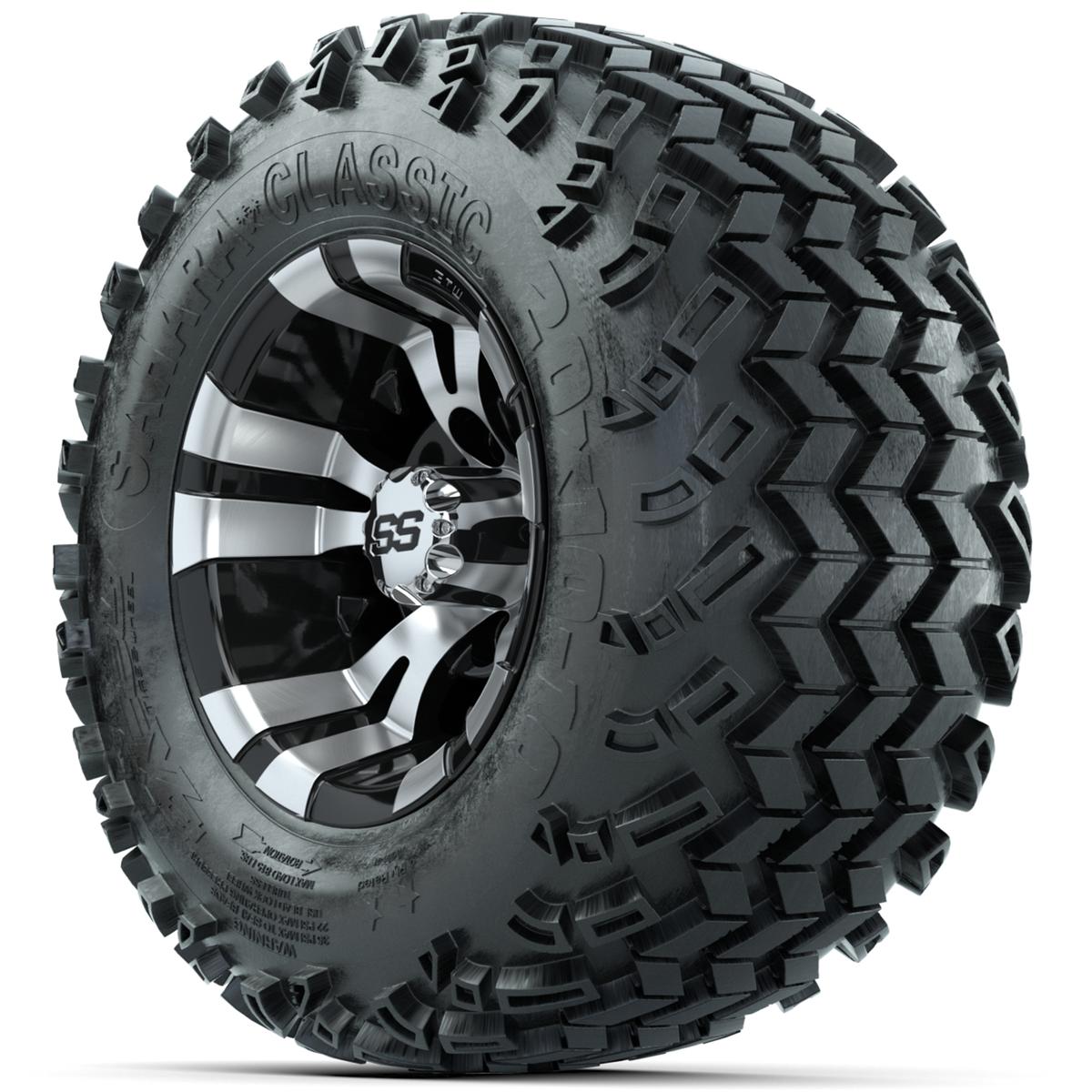 Set of (4) 10 in GTW Storm Trooper Wheels with 20x10-10 Sahara Classic All Terrain Tires