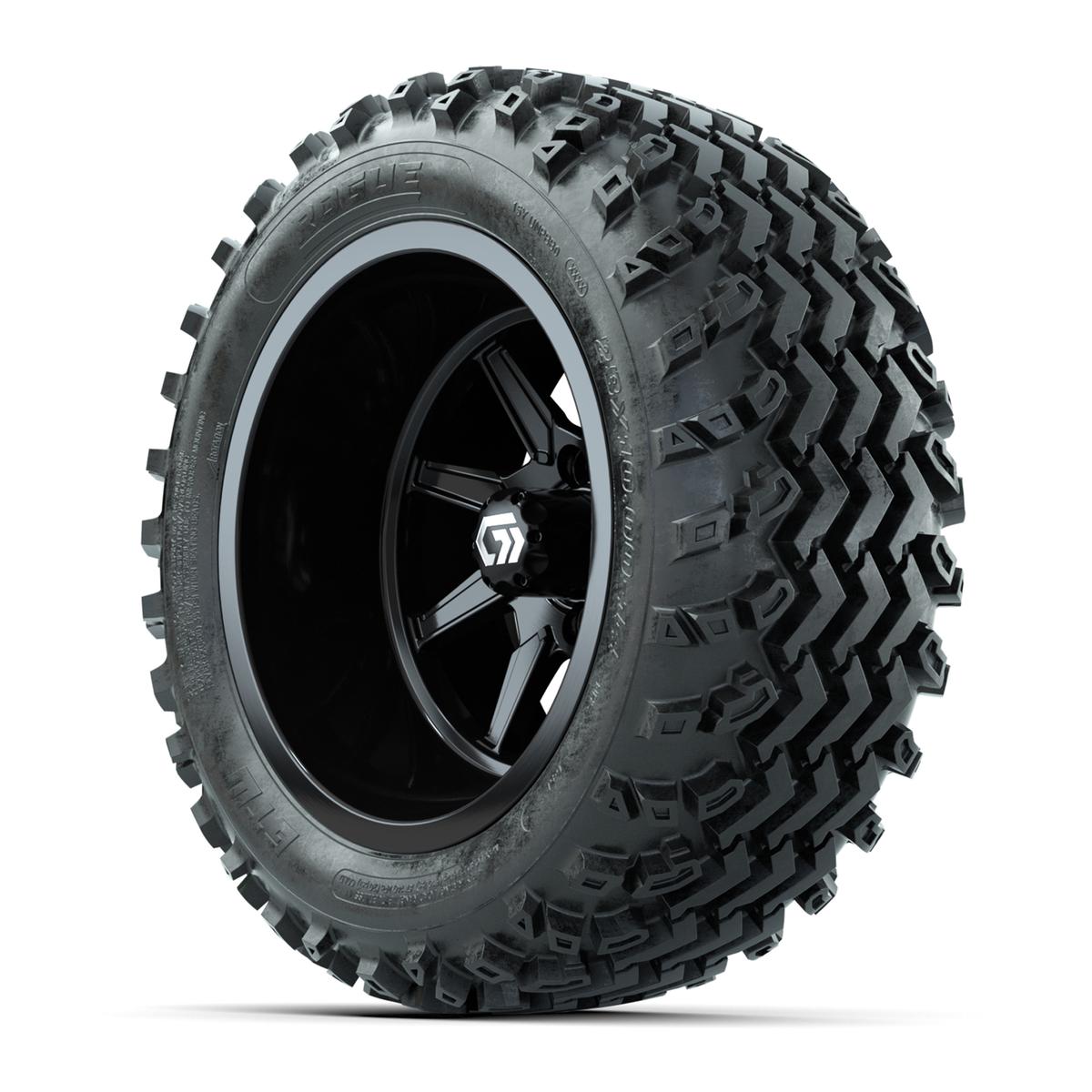 GTW&reg; Reaper Gloss Black 14 in Wheels with 23X10-R14 Rogue All-Terrain Tires - Full Set