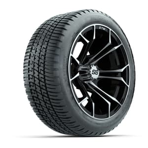 GTW Spyder Machined/Black 14 in Wheels with 205/30-14 Fusion Street Tires – Full Set