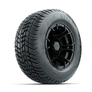 GTW Spyder Matte Black 10 in Wheels with 205/50-10 Mamba Street Tires – Full Set
