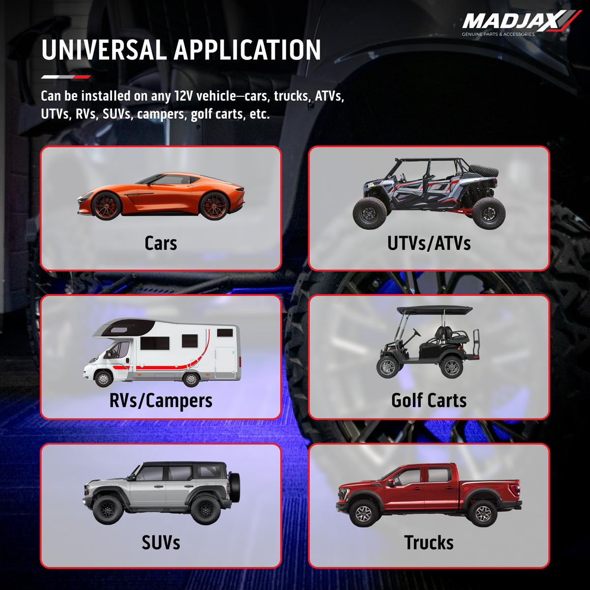 MadJax&reg; Universal LUX Underglow Expansion Kit