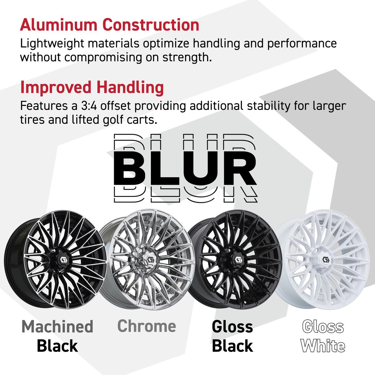 GTW&reg; Blur Chrome 16 in Wheels with 225/40-R16 Maverick Hybrid Tires - Full Set