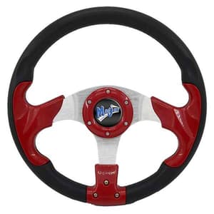 MadJax&reg; 13” Red and Black Razor Steering Wheel