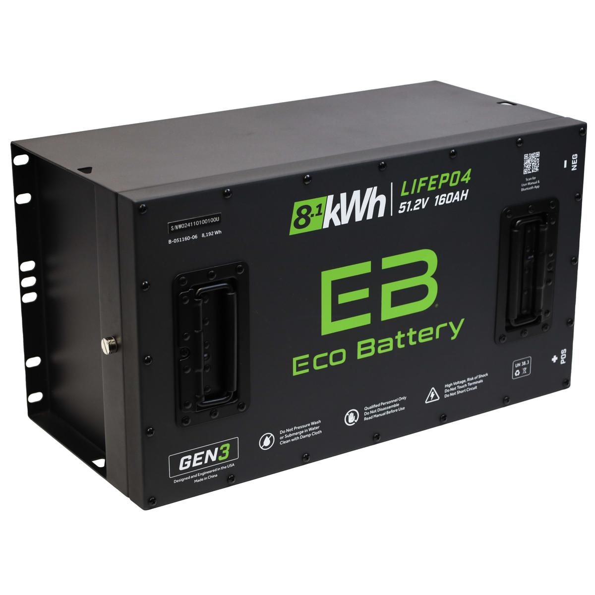 Eco Lithium Epic EV 4-2 Battery Configuration 51.2V 160Ah GEN3 Battery Bundle