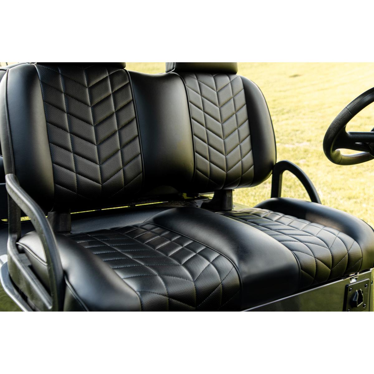 MadJax Aviator Club Car Precedent/Tempo Black Front Seat Cushions