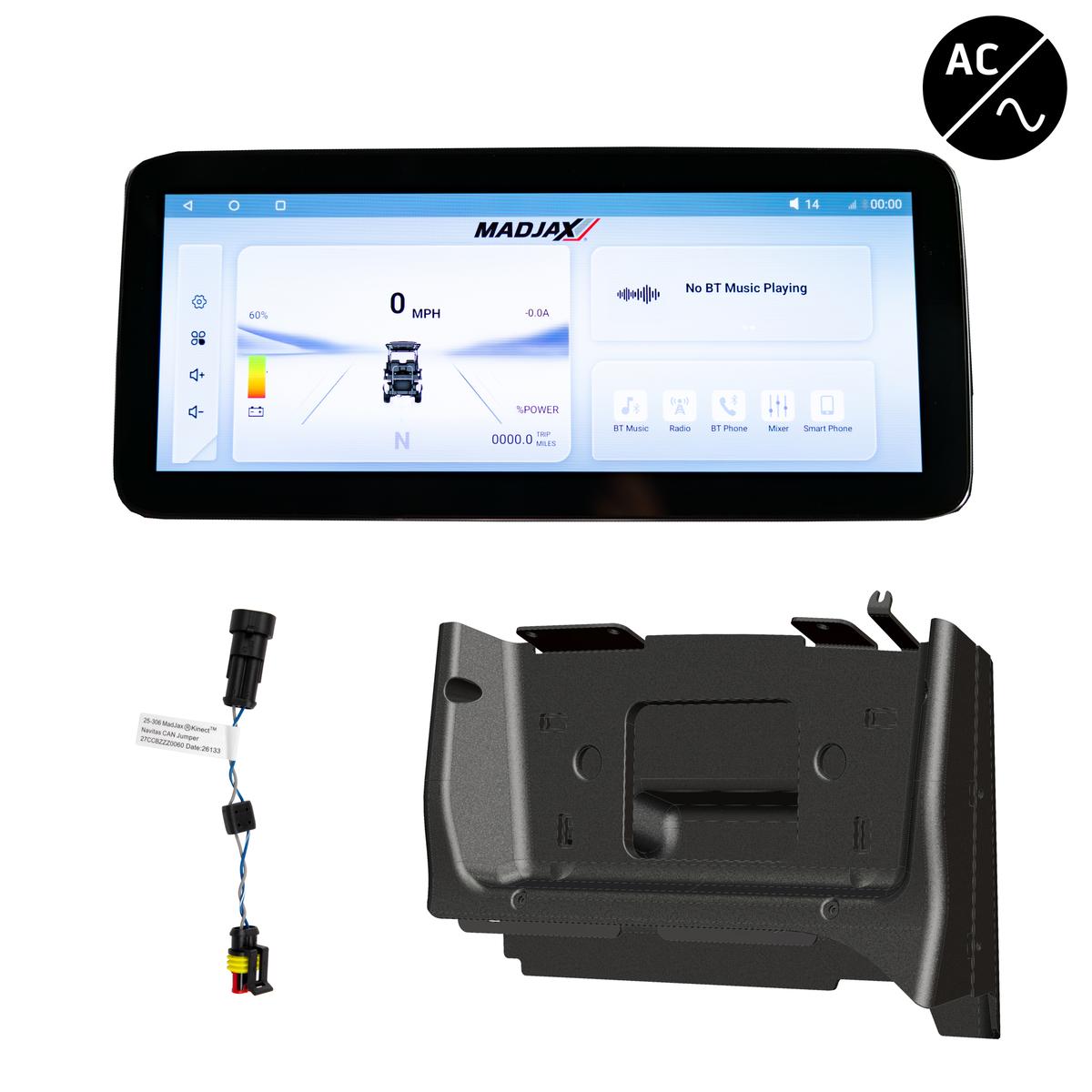 MadJax&reg; Kinect&trade; Display Screen Kit for A/C motor Club Car Precedent/Tempo/Onward Lead Acid and Navitas TAC2
