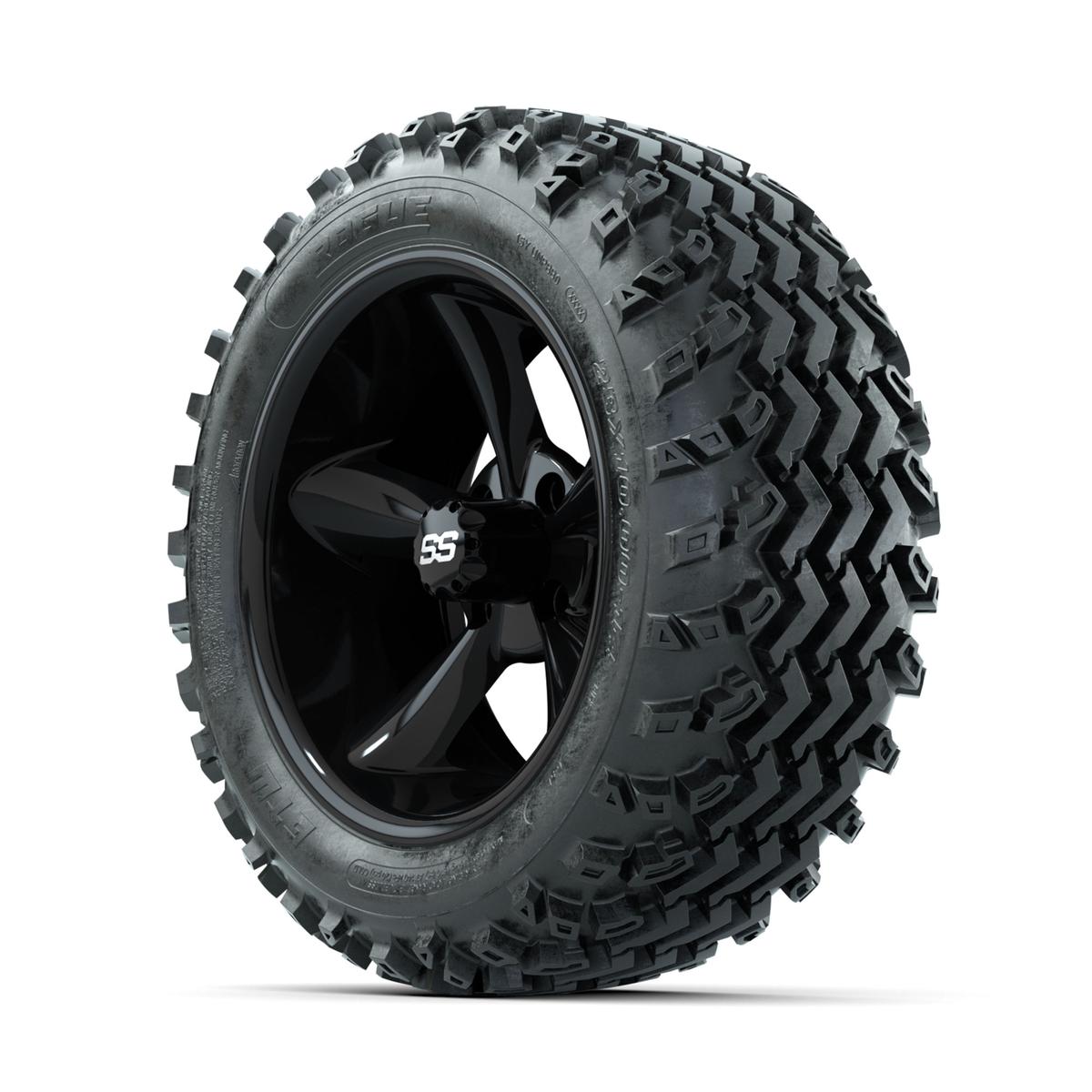 GTW Godfather Black 14 in Wheels with 23x10.00-14 Rogue All Terrain Tires – Full Set