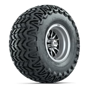 GTW Medusa Black and Machined Wheels with 22in Predator A-T Tires - 10 Inch