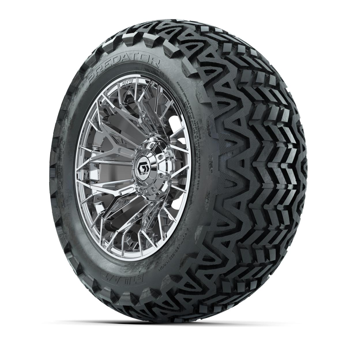 Set of (4) 14 in GTW® Stellar Chrome Wheels with 23x10-14 Predator All-Terrain Tires