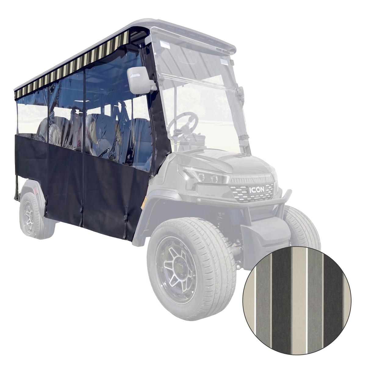 RedDot 6-Passenger Black Track Style Enclosure with Clinton Granite Valance for ICON i60LX (Years 2026-Up)