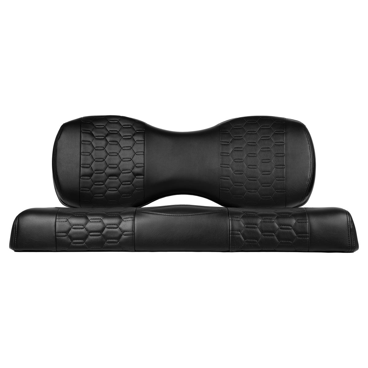 MadJax® Colorado Front and Rear Seat Cushion with G250 Frame Set for EZGO TXT/RXV/S4/L4 & MadJax XSeries Storm – Black