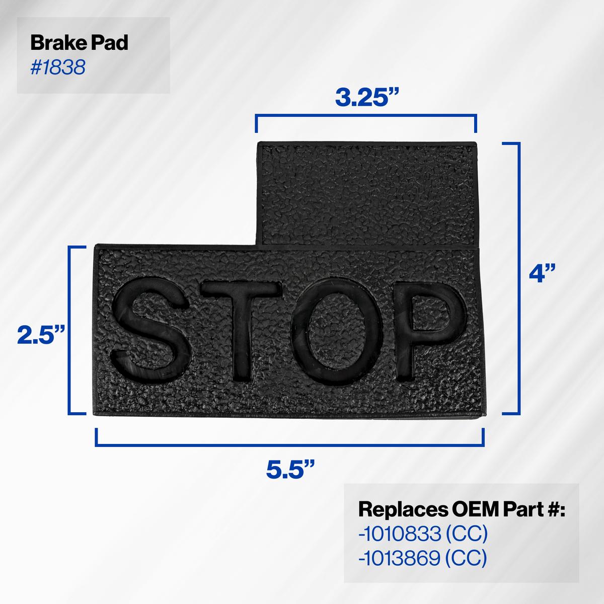 Club Car DS Brake Pedal Pad (Years 1981-Up)