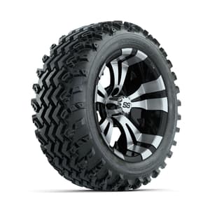 GTW Vampire Machined/Black 14 in Wheels with 23x10.00-14 Rogue All Terrain Tires – Full Set