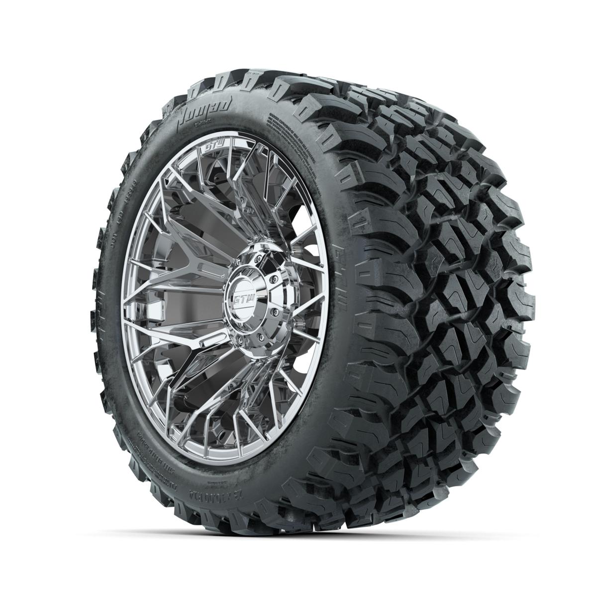 Set of (4) 14 in GTW® Stellar Chrome Wheels with 23x10-R14 Nomad All-Terrain Tires