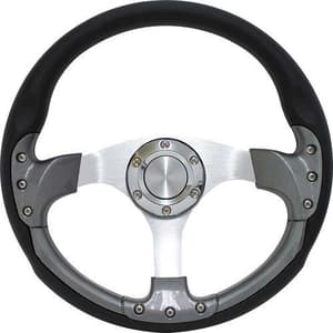 PURSUIT 14" CARBON FIBER STEERING WHEEL W/KIT; CC DS