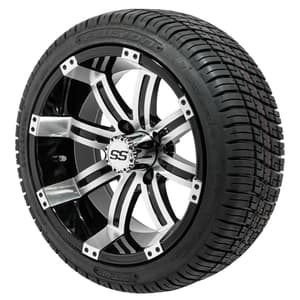 14” GTW Tempest Black and Machined Wheels with 19” Fusion Street Tires – Set of 4