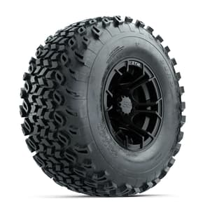 GTW Spyder Matte Black 10 in Wheels with 22x11-10 Duro Desert All Terrain Tires – Full Set