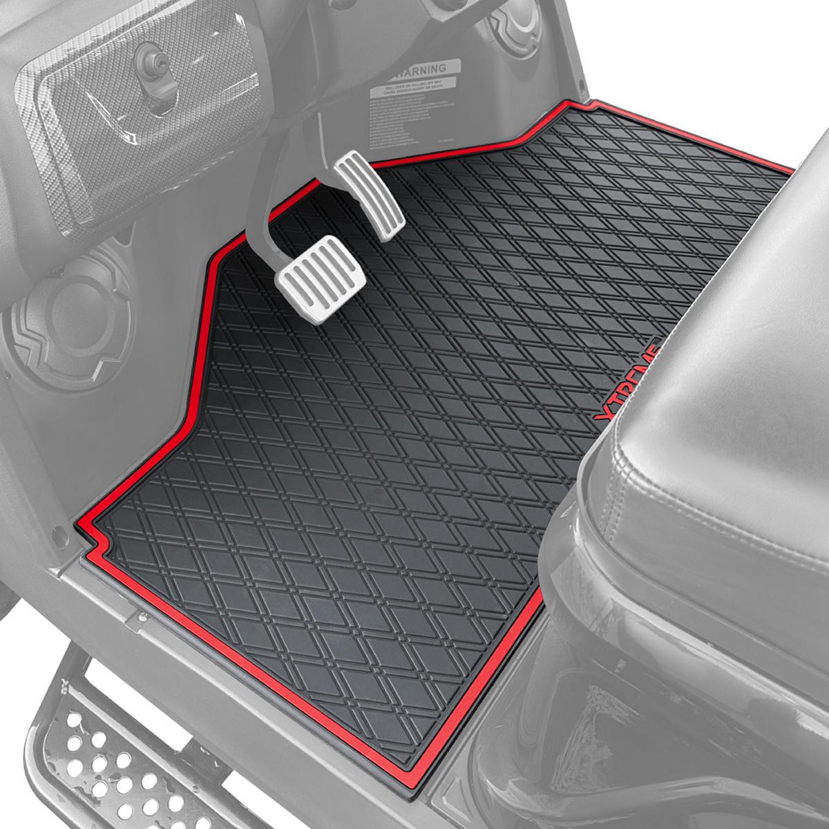 Xtreme Front & Two Middle Floor Mats for Evolution D5 Ranger & Maverick – Black/Red