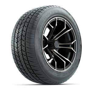 GTW&reg; Spyder Matte Black and Bronze 14 in Wheels with 255/50-R14 Fusion STR DOT Approved Street Tires - Full Set