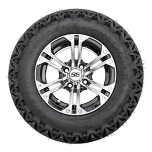 GTW Specter Black and Machined Wheels with 22in Timberwolf Mud Tires - 12 Inch