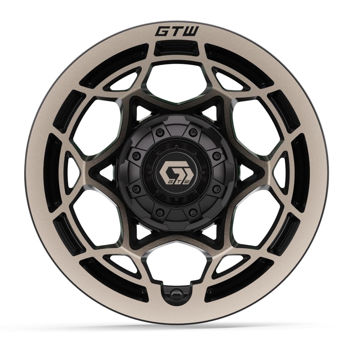 12&Prime; GTW&reg; Nexus Gloss Black with Satin Bronze Face Wheel