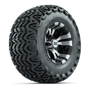 GTW Vampire Black and Machined Wheels with 20in Predator A-T Tires - 10 Inch