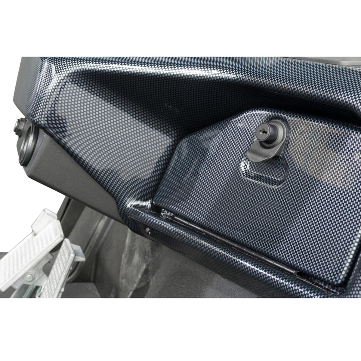 2017-Up Yamaha Drive2 - Carbon Fiber Dash Cover with Locking Doors