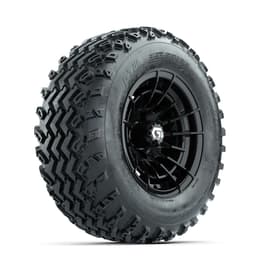 GTW&reg; Boost Gloss Black 12 in Wheels with 23X10.00-12 Rogue All-Terrain Tires – Full Set