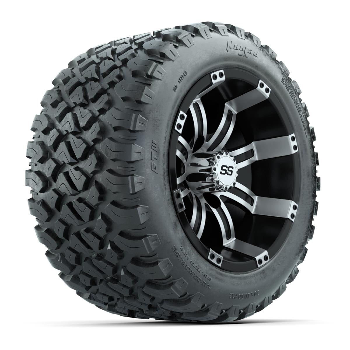 Set of (4) 12 in GTW Tempest Wheels with 20x10-R12 GTW Nomad All-Terrain Tires