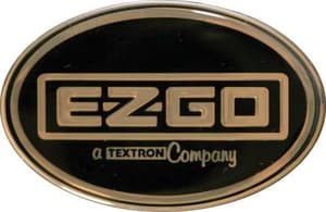 E-Z-GO Gas Black / Gold Nameplate (Years 1996-Up)