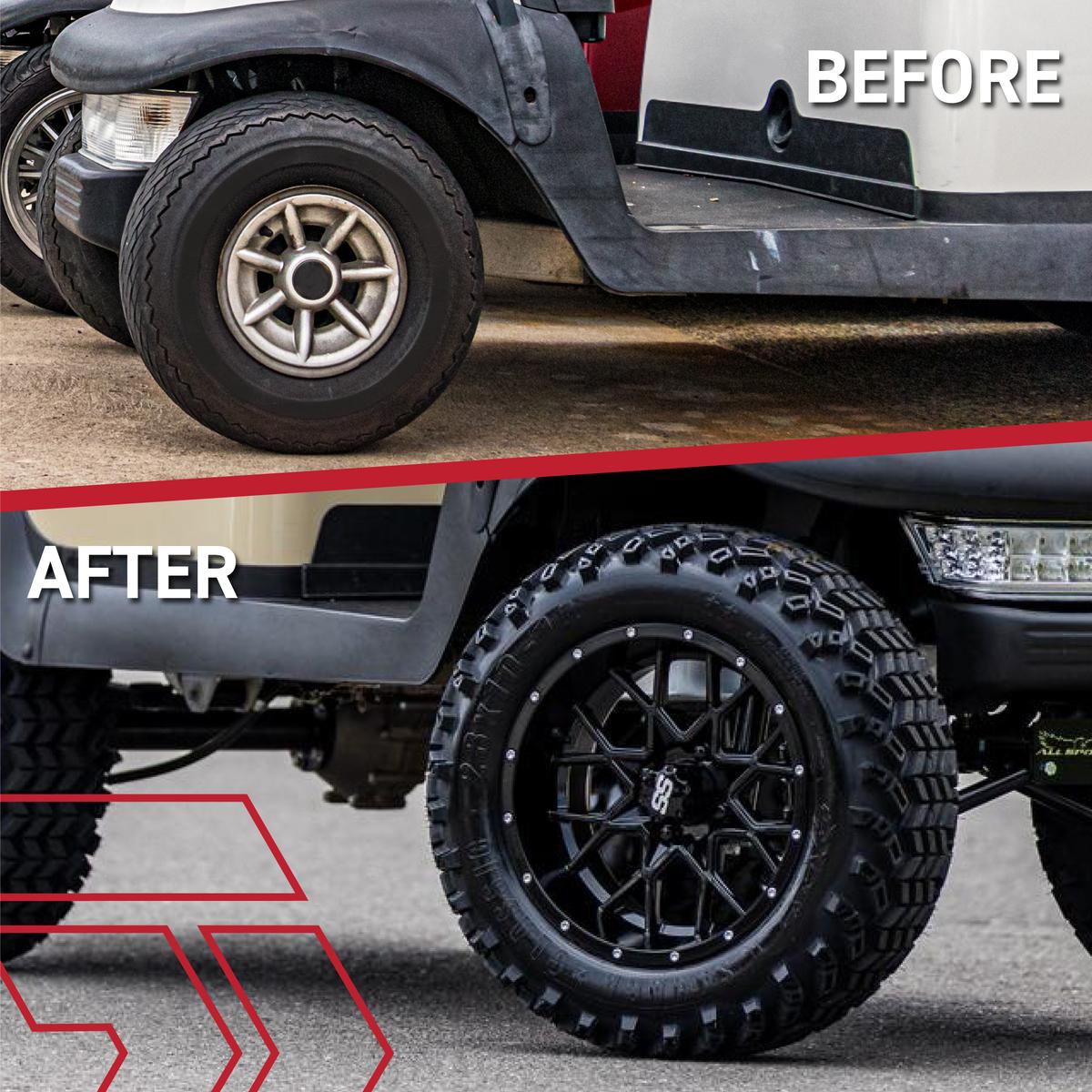 Set of (4) 12 in GTW Vortex Wheels with 20x10-R12 GTW Nomad All-Terrain Tires