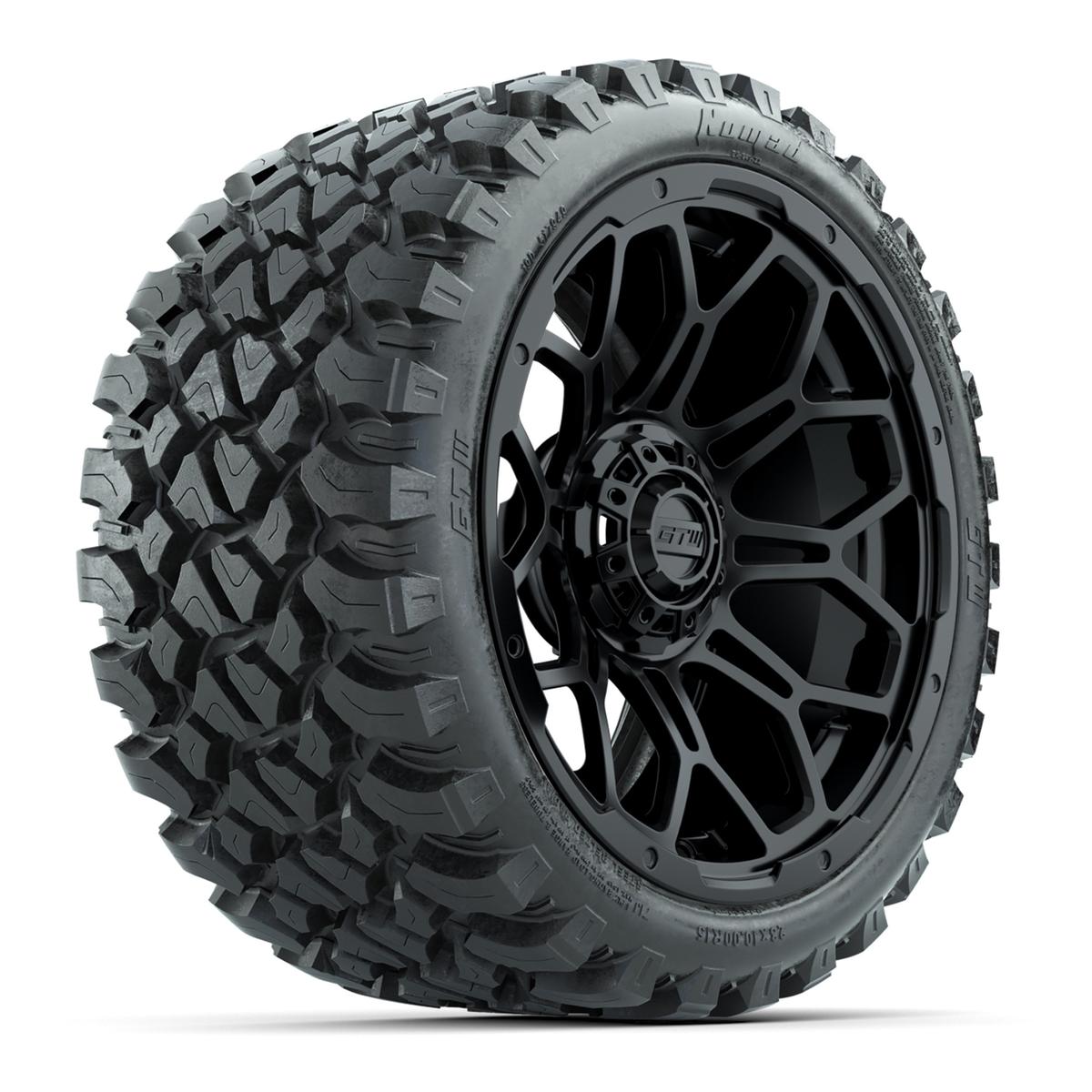 Set of (4) 15&Prime; GTW Bravo Matte Black Wheels with 23x10-R15 Nomad All-Terrain Tires