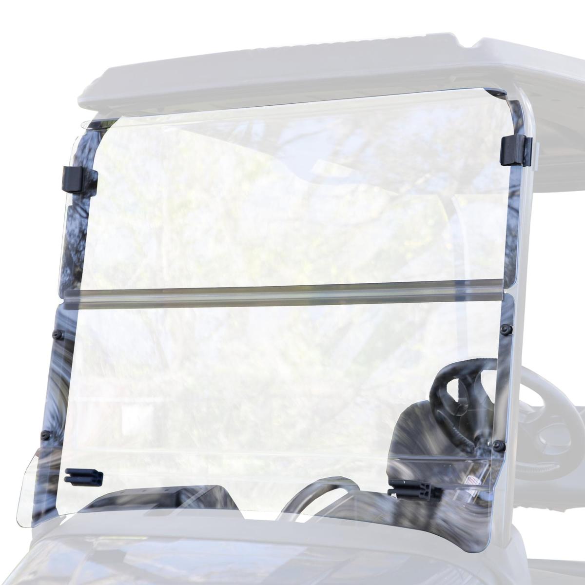 RedDot EZGO RXV with Blow Molded Top Clear DOT Folding Windshield (Years 2024-Up)