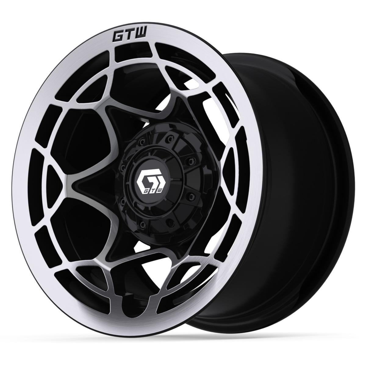 12&Prime; GTW&reg; Nexus Gloss Black with Silver Face Wheel