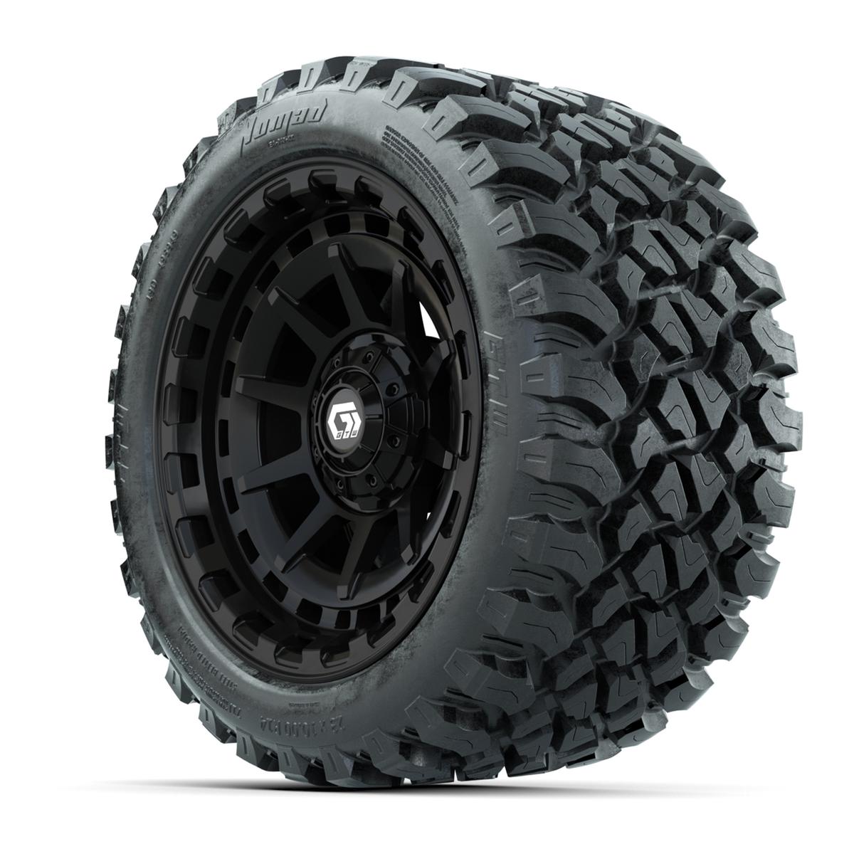 GTW&reg; Barricade Black 14 in Wheels with 23X10-R14 Nomad Steel Belt Radial All-Terrain Tires – Full Set