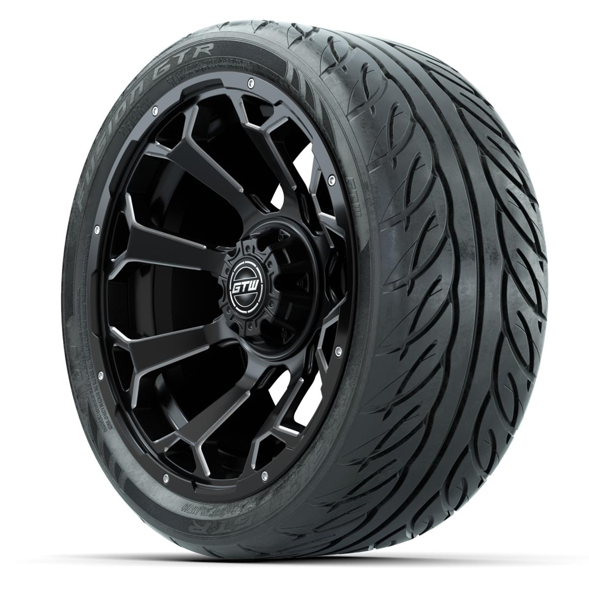 Set of (4) 14 in GTW Raven Wheels with 225/30-14 Mamba Street Tires